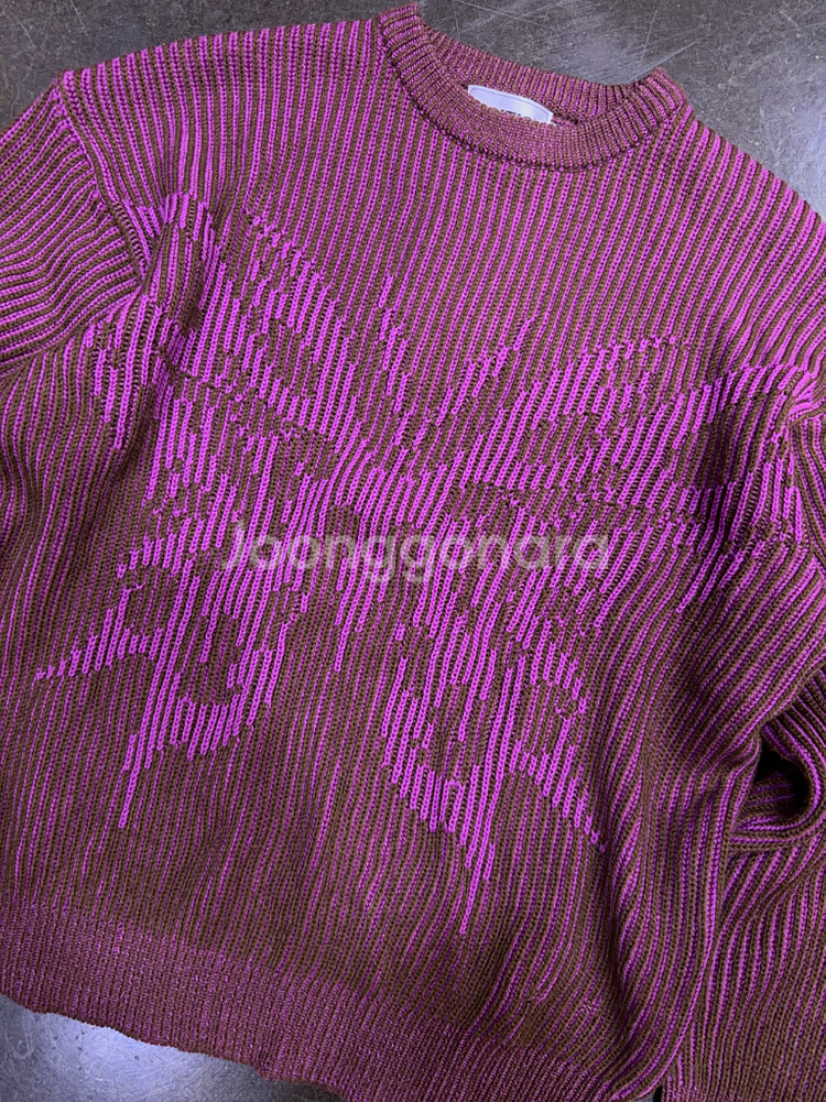 크리틱 버터플라이 니트 스웨터 브라운 M--5