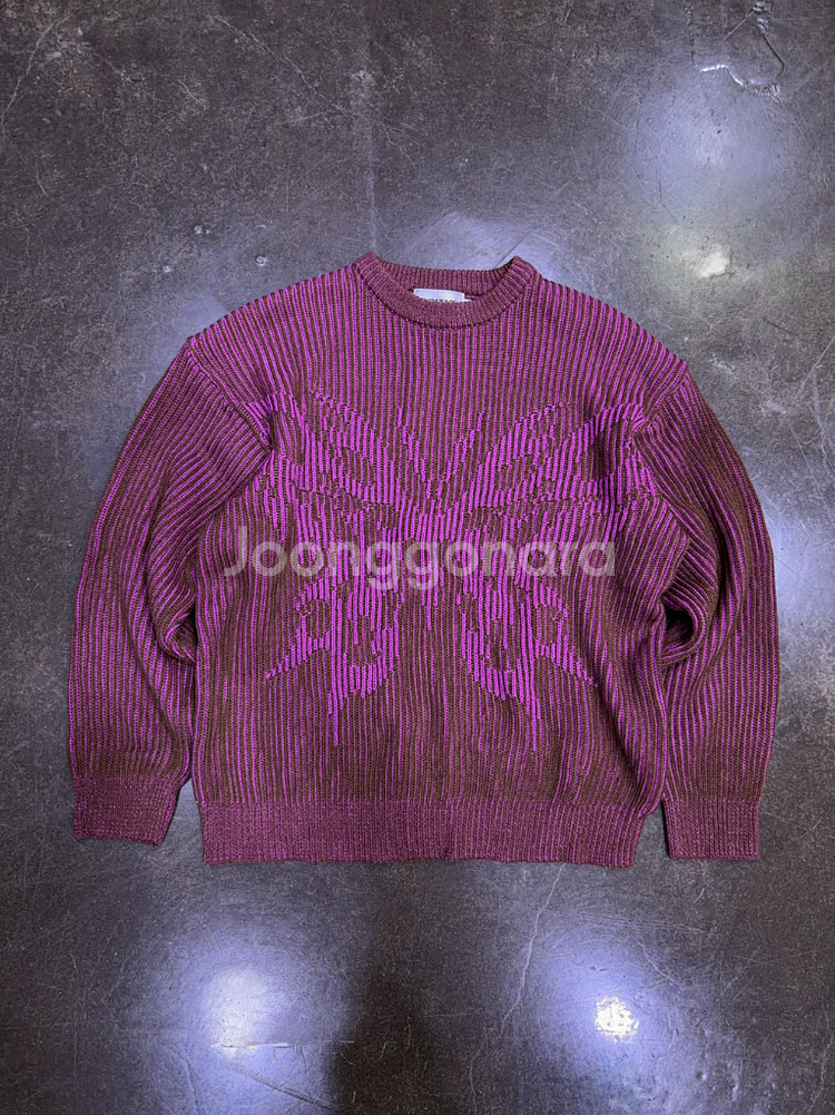 크리틱 버터플라이 니트 스웨터 브라운 M--3