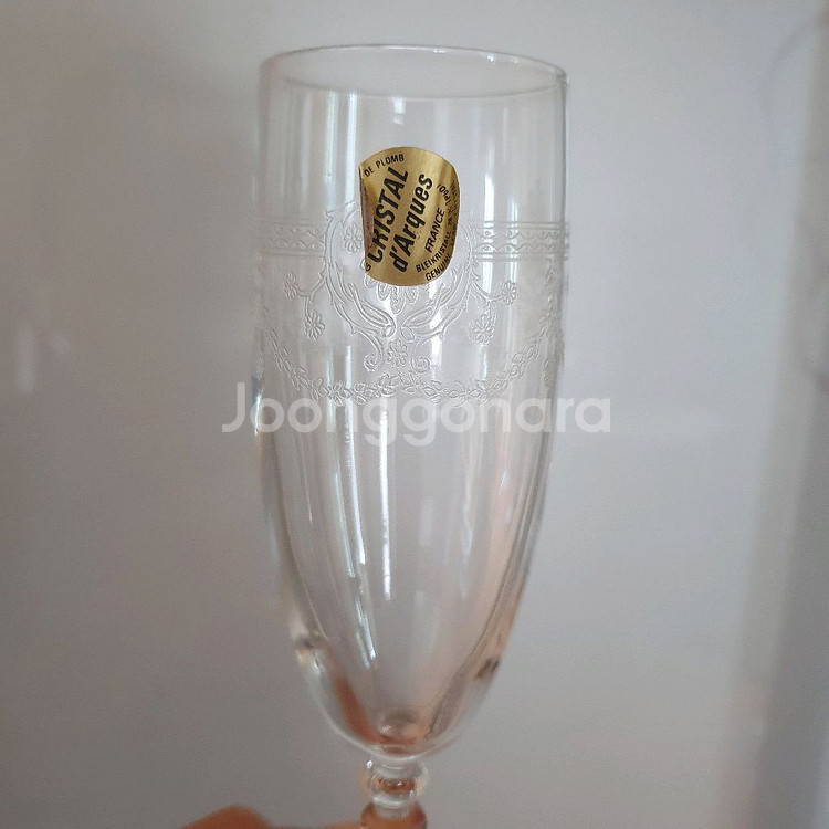 크리스탈 다르크 Cristal darques france 빈티지 샴페인 잔--1