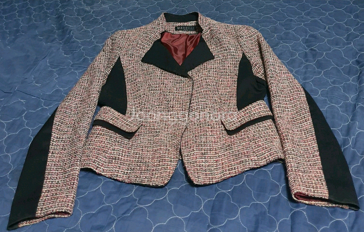베스띠벨리 밀라노 트위드 자켓 (77사이즈)--0