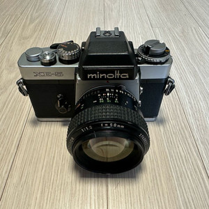 미놀타 XE-5 바디 MC 58mm F1.2 렌즈 셋트 팝니다