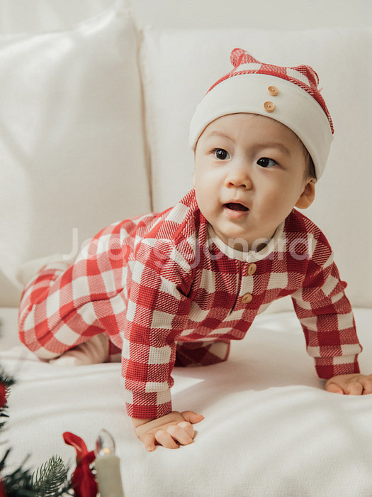 무무즈 체크 롬퍼 _ 크리스마스에디션 (90사이즈)--0