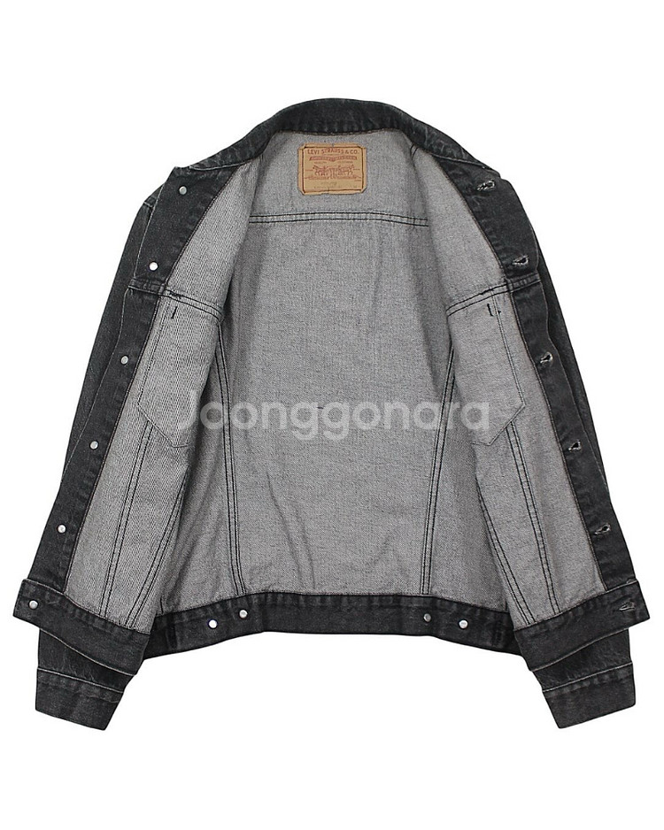 1980s 리바이스 75505-0259 흑청 데님 자켓 빈티지--2