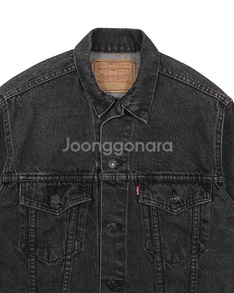1980s 리바이스 75505-0259 흑청 데님 자켓 빈티지--3