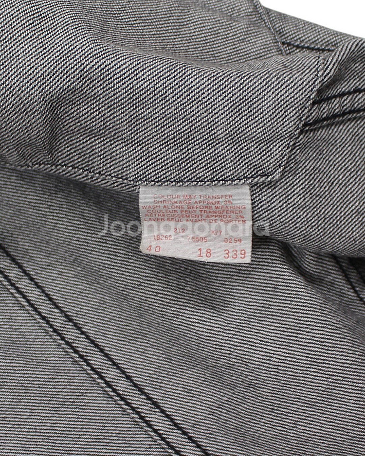 1980s 리바이스 75505-0259 흑청 데님 자켓 빈티지--5