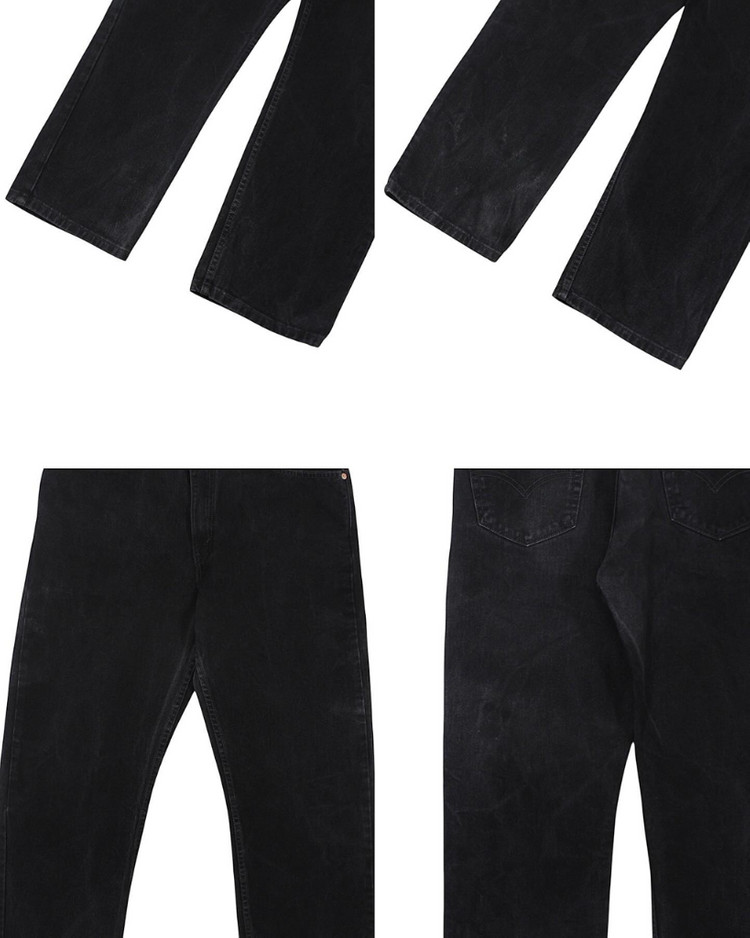 2001 USA 리바이스 505-0260 블랙 데님 팬츠 빈티지 미국제 흑청--7