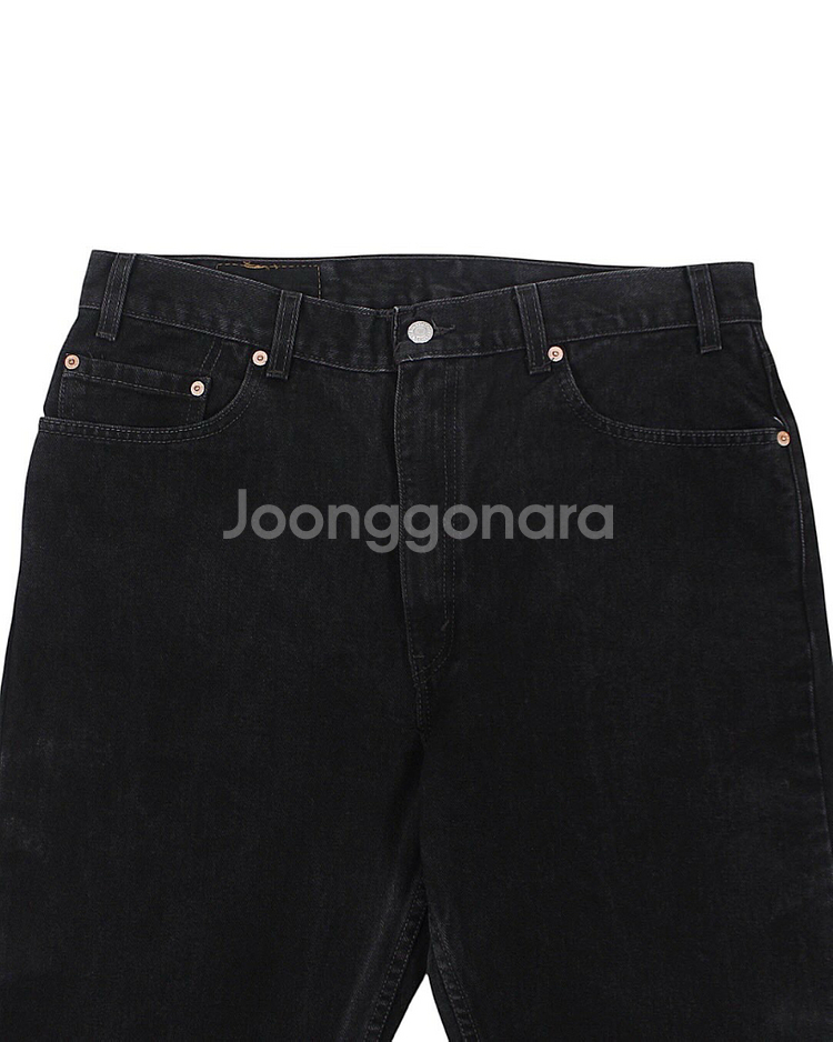 2001 USA 리바이스 505-0260 블랙 데님 팬츠 빈티지 미국제 흑청--5