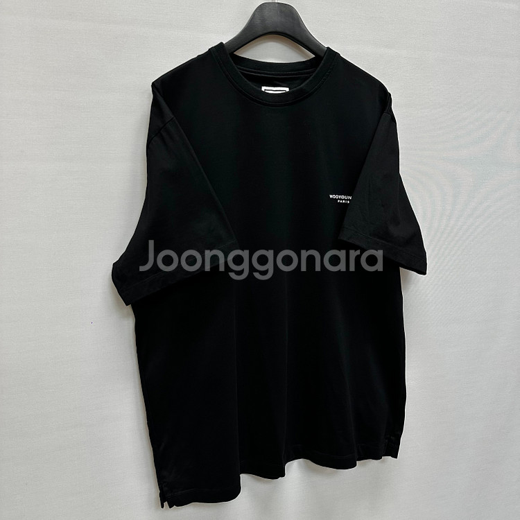 우영미 플라워 프린트 백로고 반팔티 ( 105 )--4