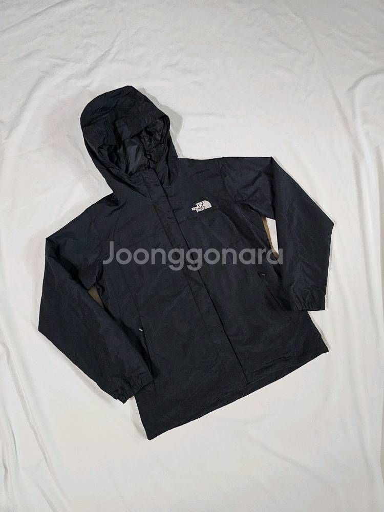 [90] 노스페이스 블랙 바람막이 후드 자켓--0