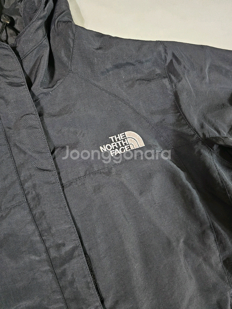 [90] 노스페이스 블랙 바람막이 후드 자켓--3