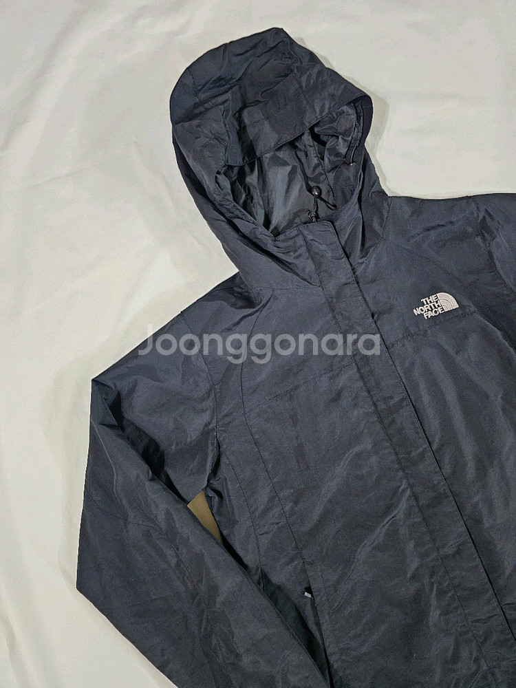 [90] 노스페이스 블랙 바람막이 후드 자켓--1
