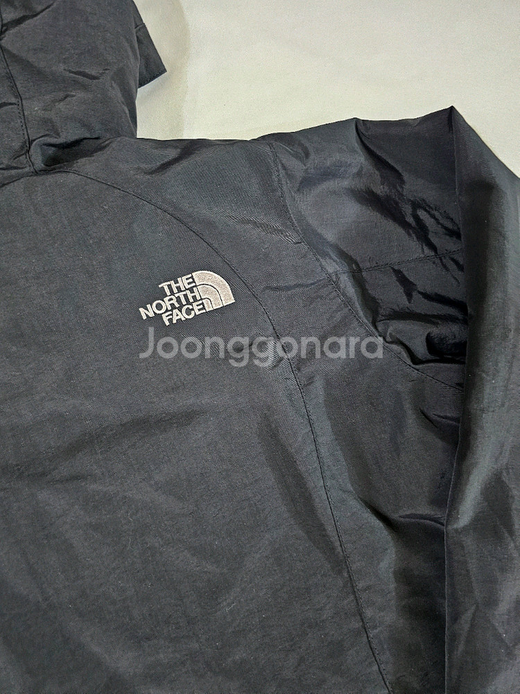 [90] 노스페이스 블랙 바람막이 후드 자켓--6