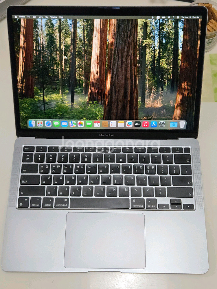 맥북에어 M1 스페이스 그레이 기본형 싸게 팝니다--0