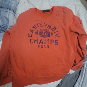 폴로 랄프로렌 오렌지 맨투맨 xl