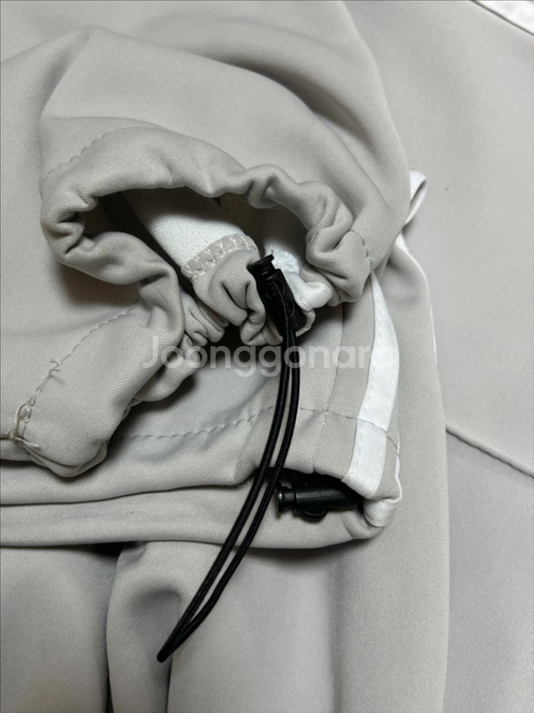 더블라인 스포티 트랙 와이드 팬츠--3