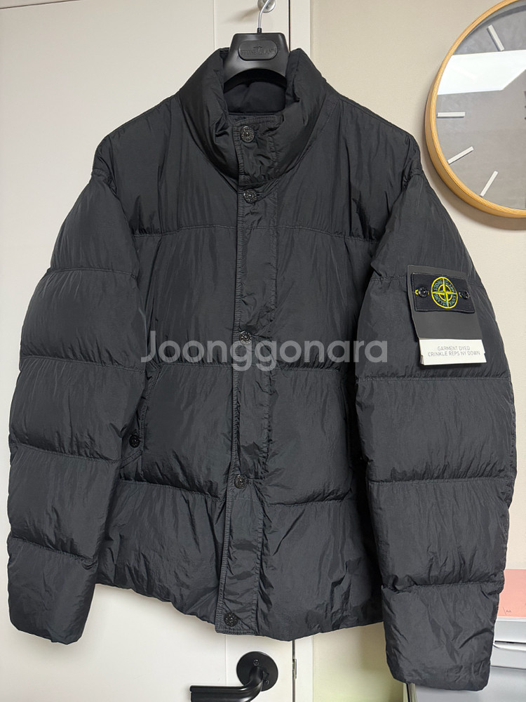 [XXL] 스톤아일랜드 24FW 블랙 크링클랩스 논후드 패딩--0