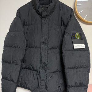 [XXL] 스톤아일랜드 24FW 블랙 크링클랩스 논후드 패딩