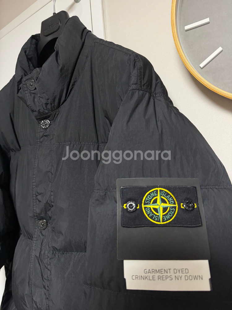 [XXL] 스톤아일랜드 24FW 블랙 크링클랩스 논후드 패딩--1
