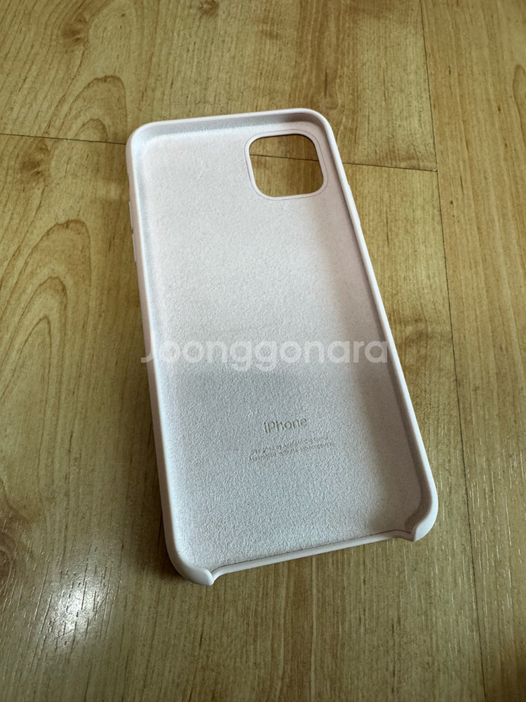 아이폰 11 프로 실리콘케이스 핑크--1