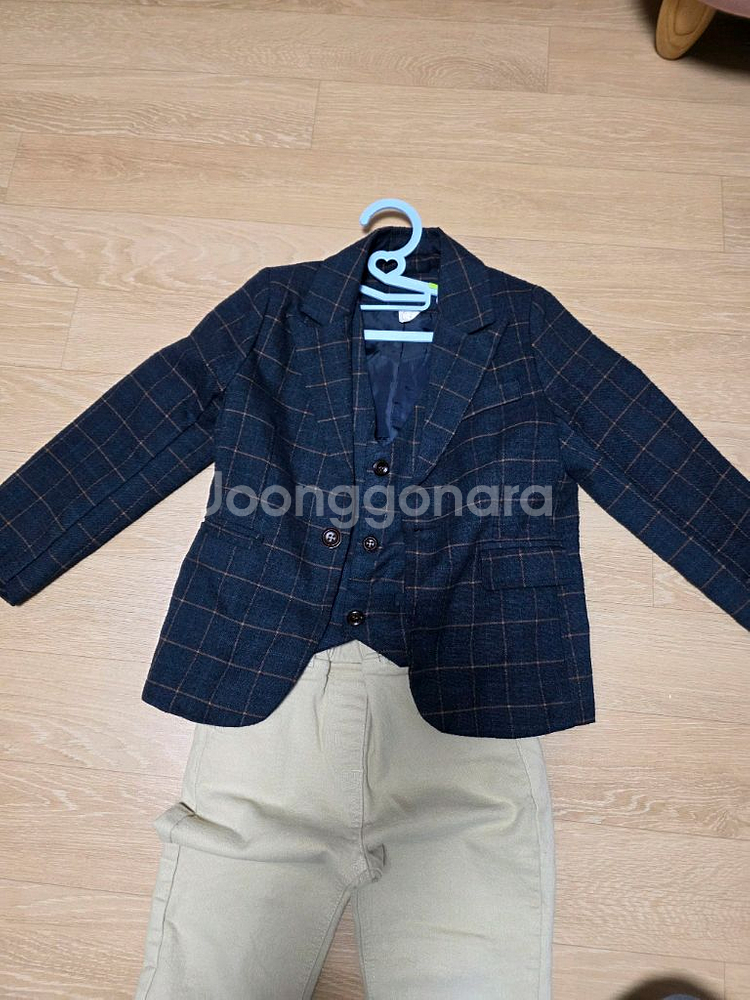 남아 체크 정장 세트 120사이즈--2