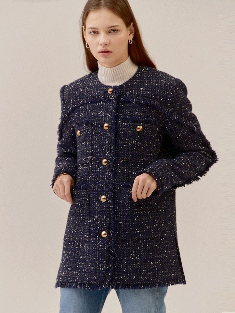 아이아이 트위드자켓 코트 울자켓 울코트--1