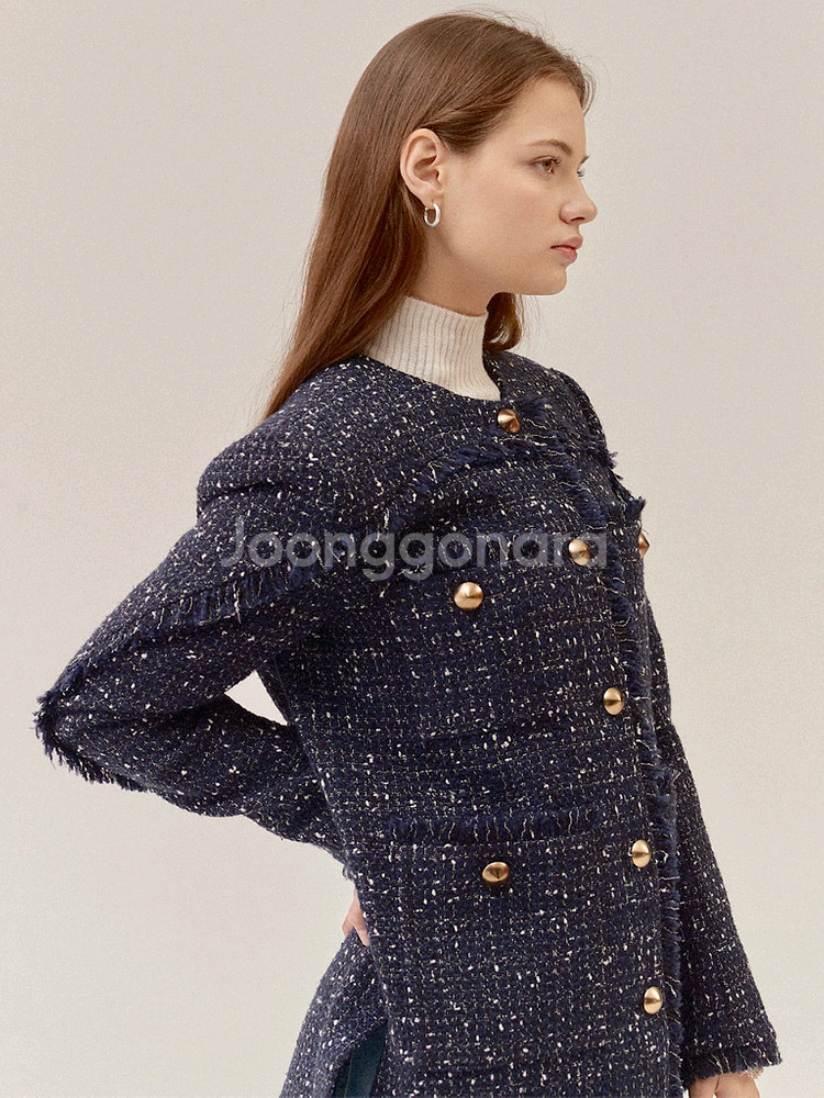 아이아이 트위드자켓 코트 울자켓 울코트--2