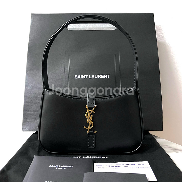 [S+급/정품] 생로랑 미니 호보백 le 5 a 7 가방 블랙--0