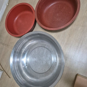 스텐+고무 다라 총3개 일괄