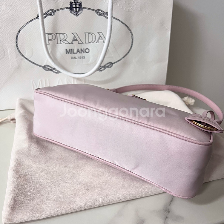 프라다 리에디션 2005 리나일론 미니백 호보백 가방 핑크--6
