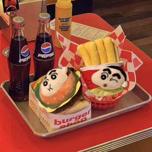 짱구 햄버거세트 간식키링! 한정판매 세트 인형키링