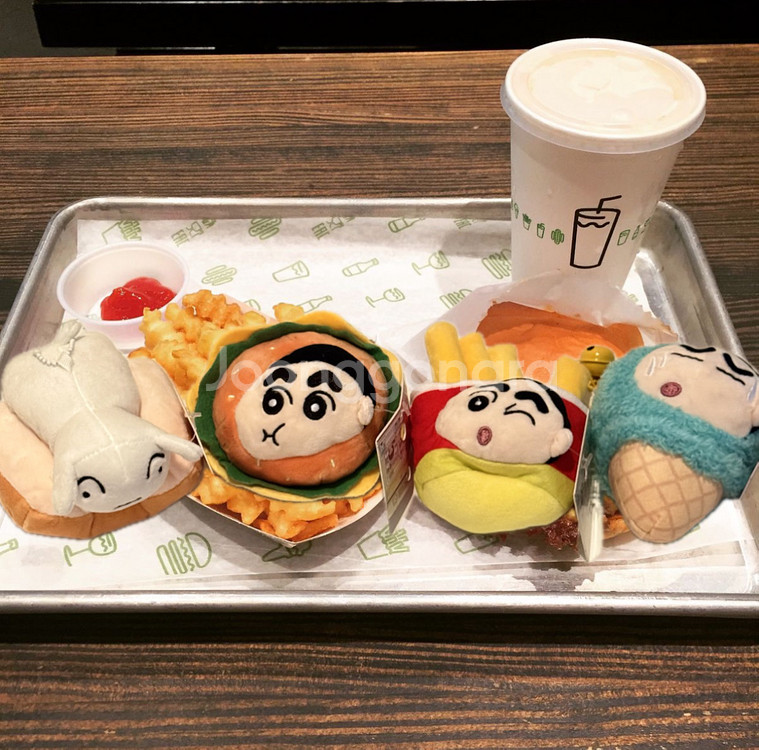 짱구 햄버거세트 간식키링! 한정판매 세트 인형키링--1