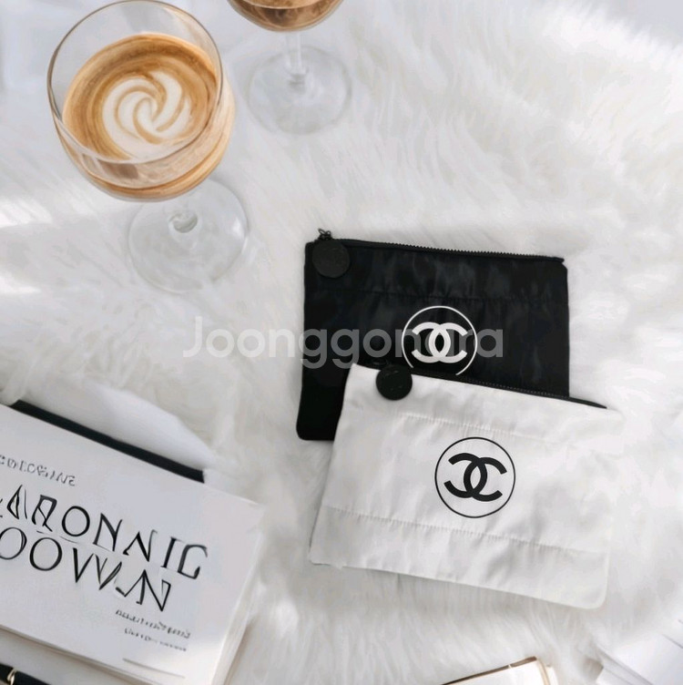 샤넬 패딩 파우치 클러치백 데일리백 블랙--5