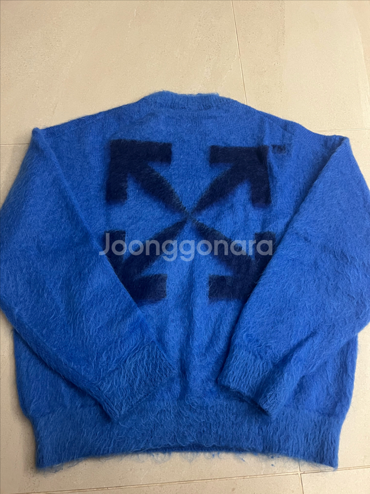 오프화이트 애로우 스케이트 텍스처 오버핏 니트 스웨터--2