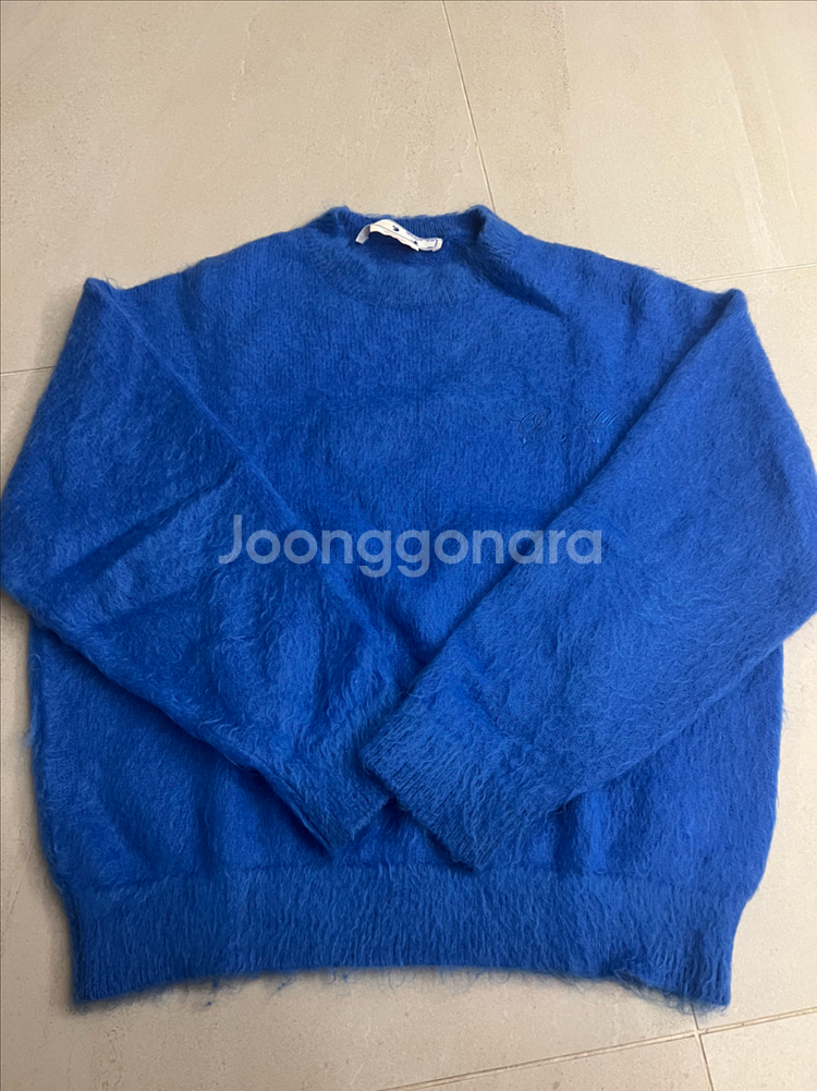 오프화이트 애로우 스케이트 텍스처 오버핏 니트 스웨터--0