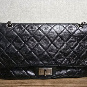 샤넬 2.55 빈티지 플랩백 구 라지 은장