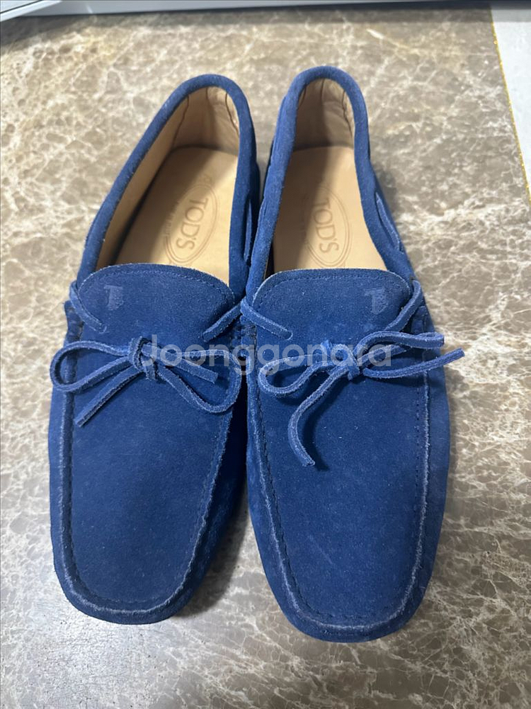 토즈 TODS 남성 스웨이드 로퍼 네이비 사이즈7 (260)--0