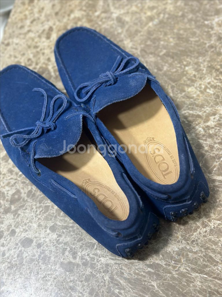 토즈 TODS 남성 스웨이드 로퍼 네이비 사이즈7 (260)--1