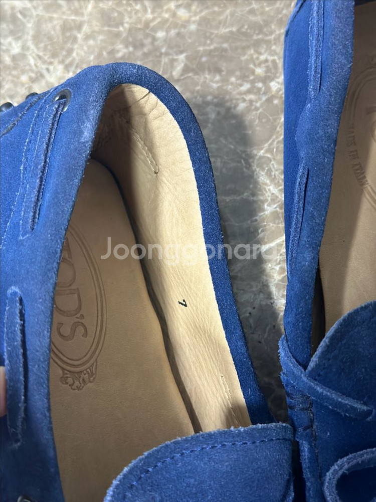 토즈 TODS 남성 스웨이드 로퍼 네이비 사이즈7 (260)--3