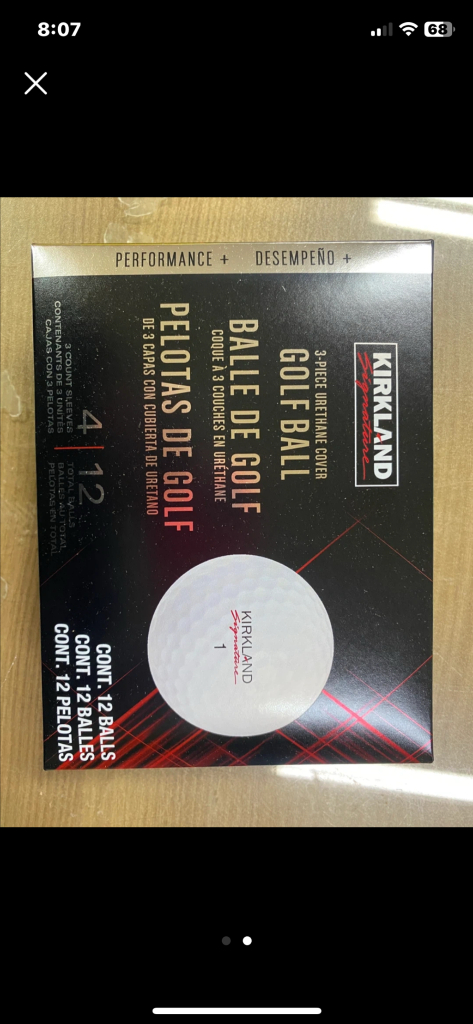 커클랜드 시그니처 골프공 12구 새상품 3피스 이미지