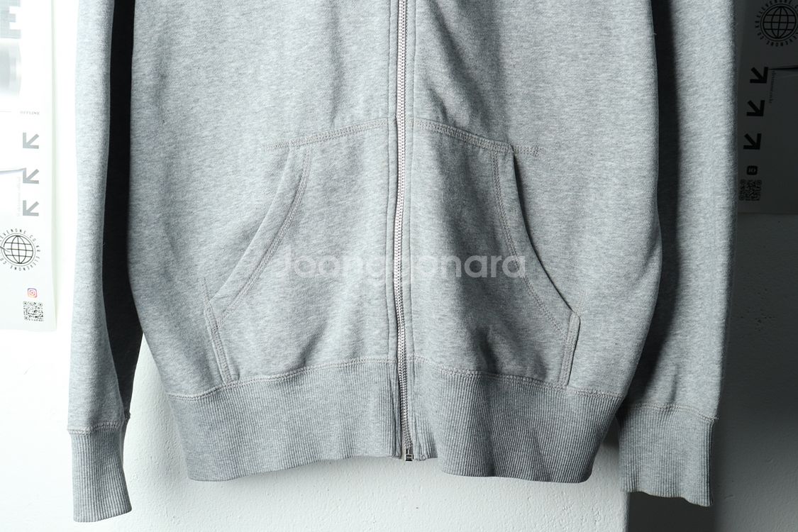 (M-L) 나이키 후드집업 그레이 기모 빅로고 대장--3