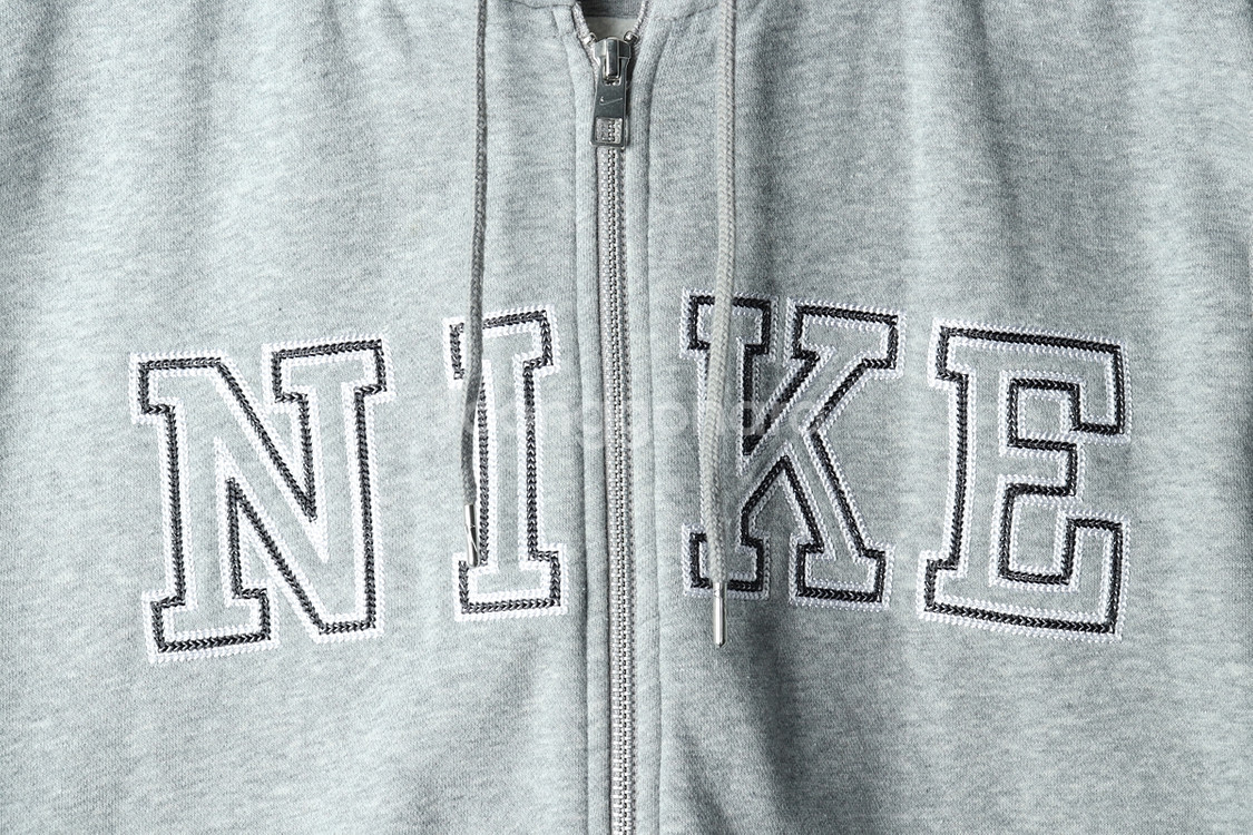 (M-L) 나이키 후드집업 그레이 기모 빅로고 대장--4