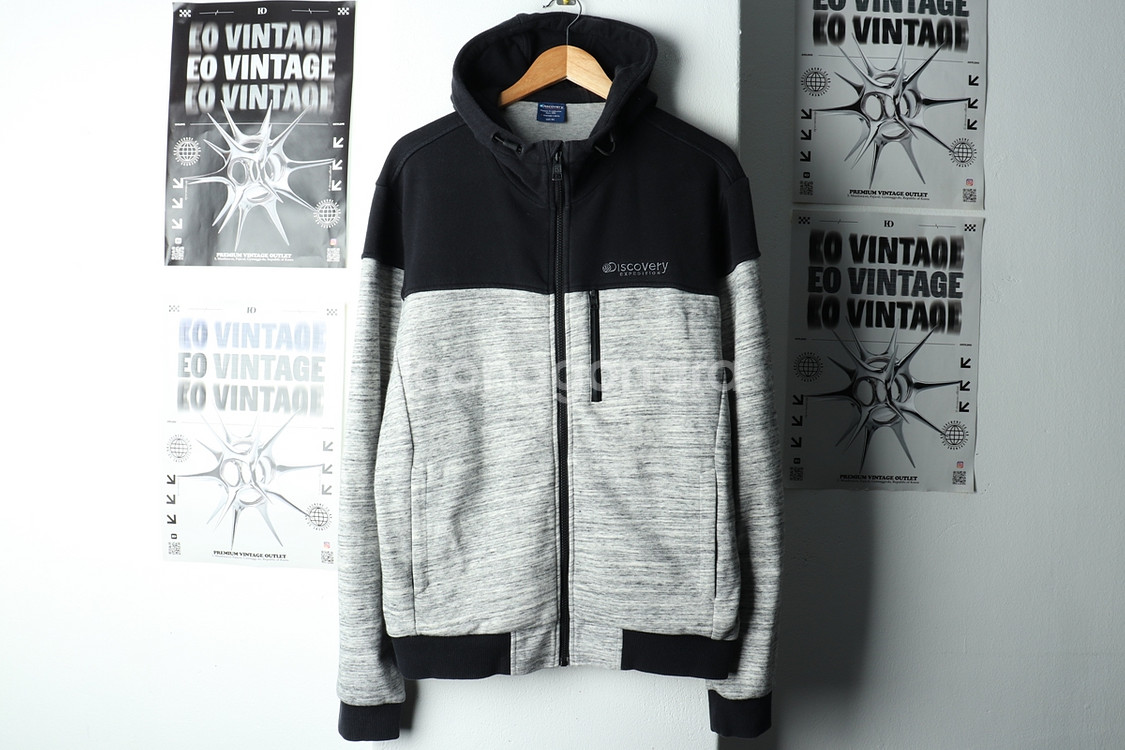 (XL) 디스커버리 후드집업 멜란지그레이 올드스쿨--1