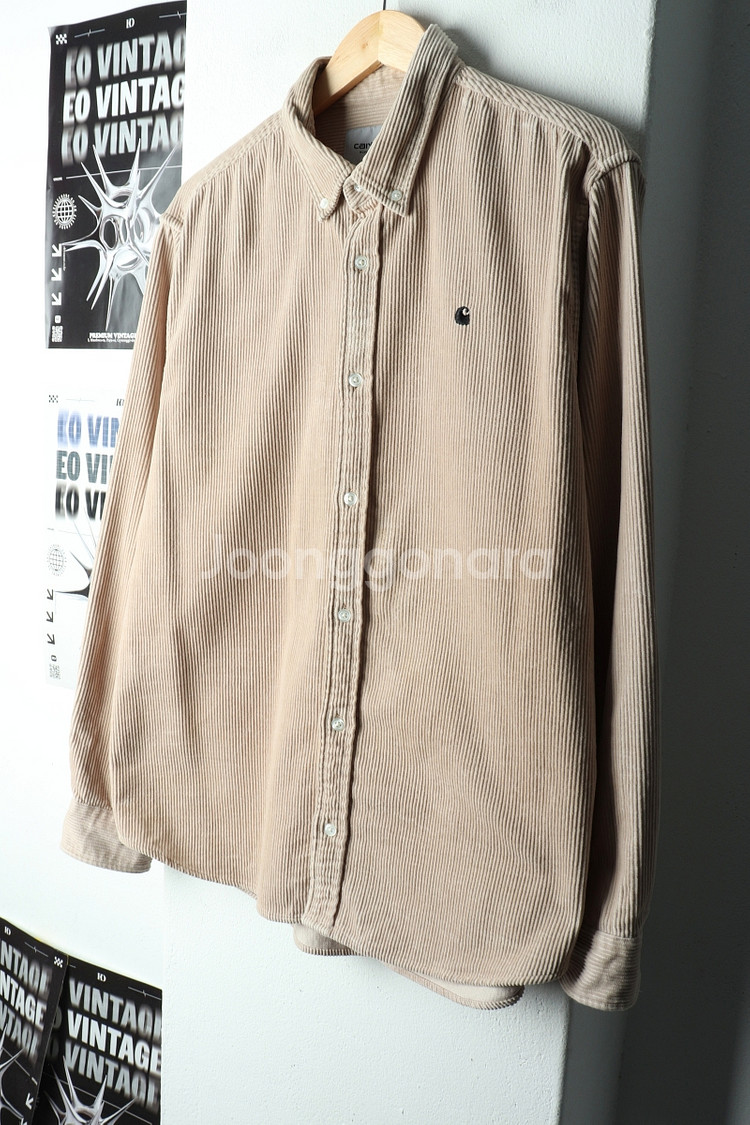 (L-XL) 칼하트 셔츠 남방 코듀로이 베이지 대장--0