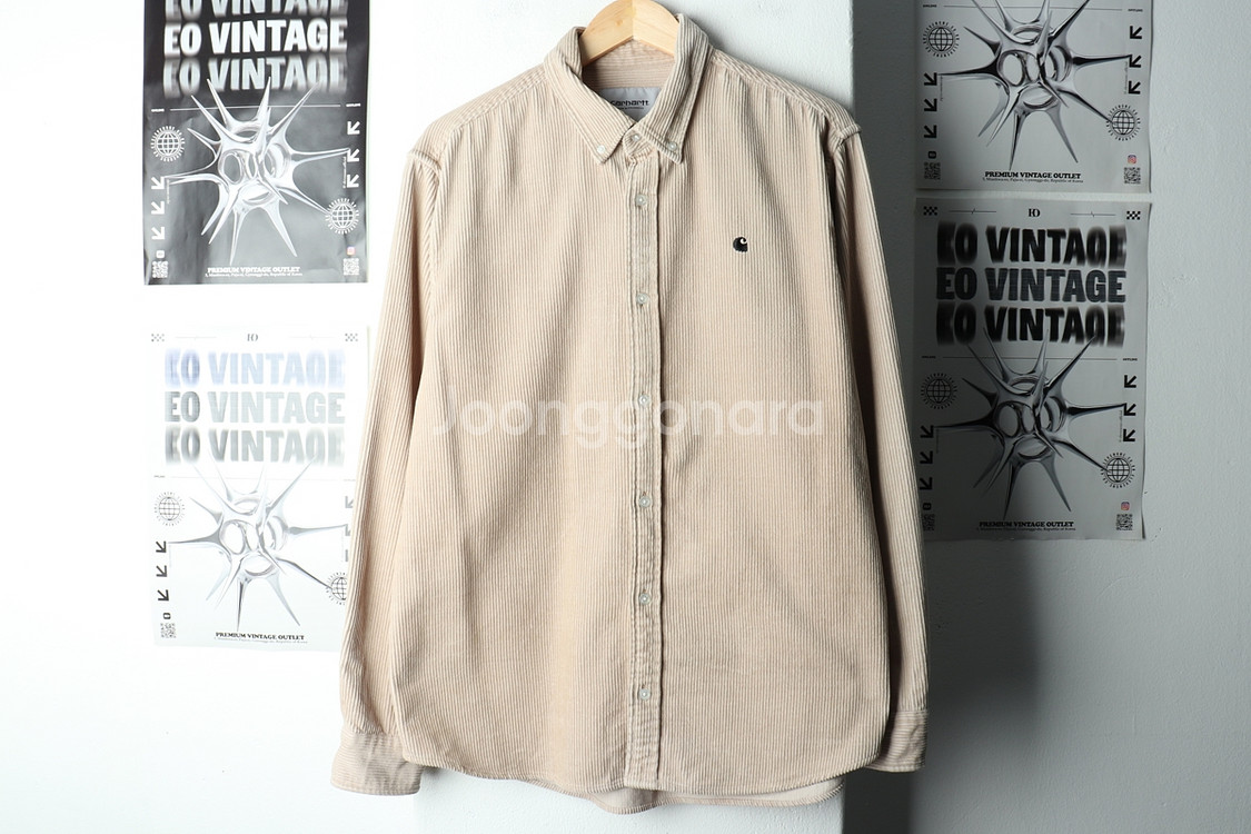 (L-XL) 칼하트 셔츠 남방 코듀로이 베이지 대장--1