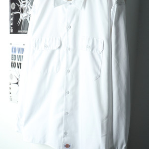 (L-XL) 디키즈 셔츠 남방 투포켓 화이트 무지