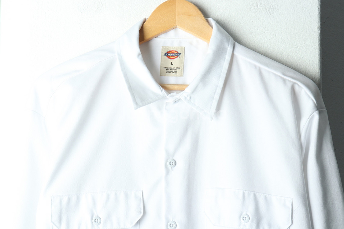 (L-XL) 디키즈 셔츠 남방 투포켓 화이트 무지--2