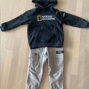 내셔널지오그래픽키즈 후드맨투맨 카고바지 세트