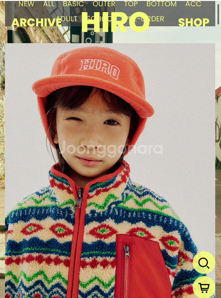 히로 캠프캡 레드 신상--0