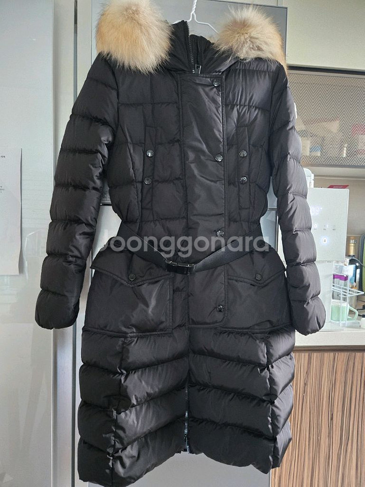 몽클레어 클로에(정품) 블랙 1사이즈(55사이즈) 리얼 라쿤퍼~~ 판매해요~!--0