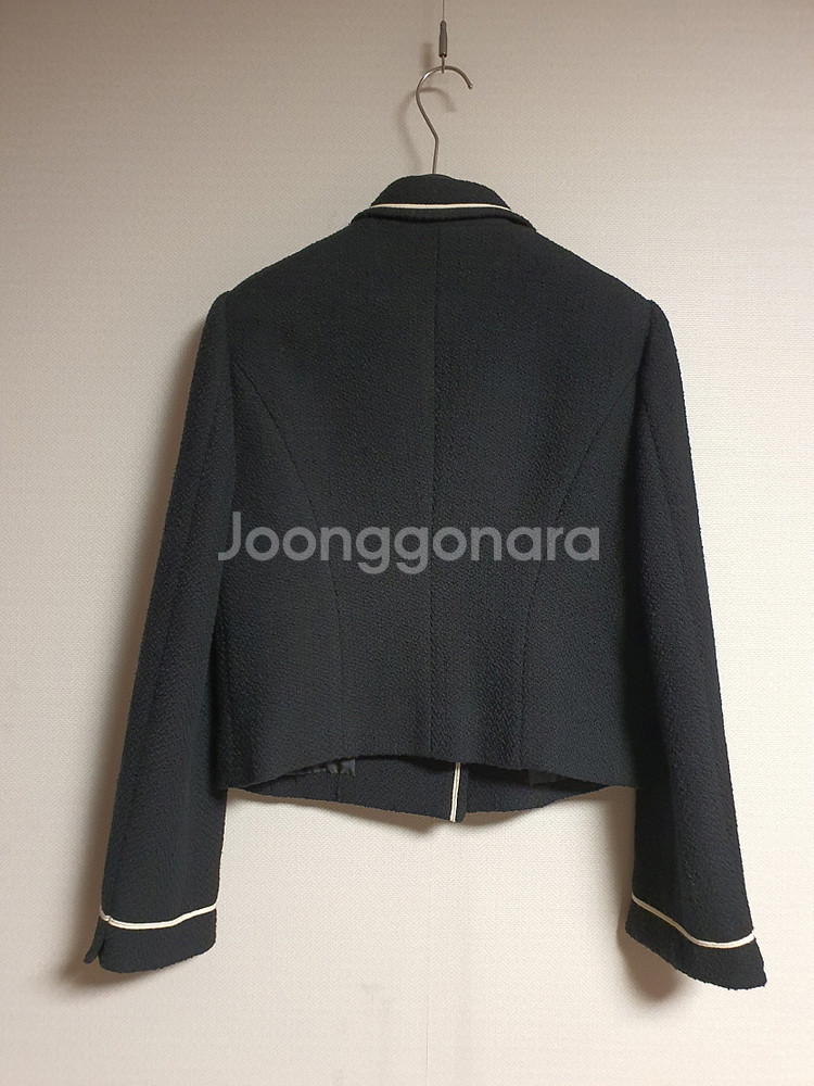 시슬리 sisley 컬러 라인 디테일 트위드 자켓 55 사이즈 정품--7